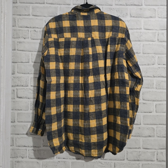 EUC Frank & Eileen Joedy Linen Button Up Grey/Yellow Plaid Size XS - Picture 3 of 7